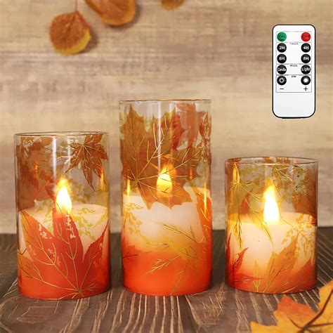 battery operated fall candles